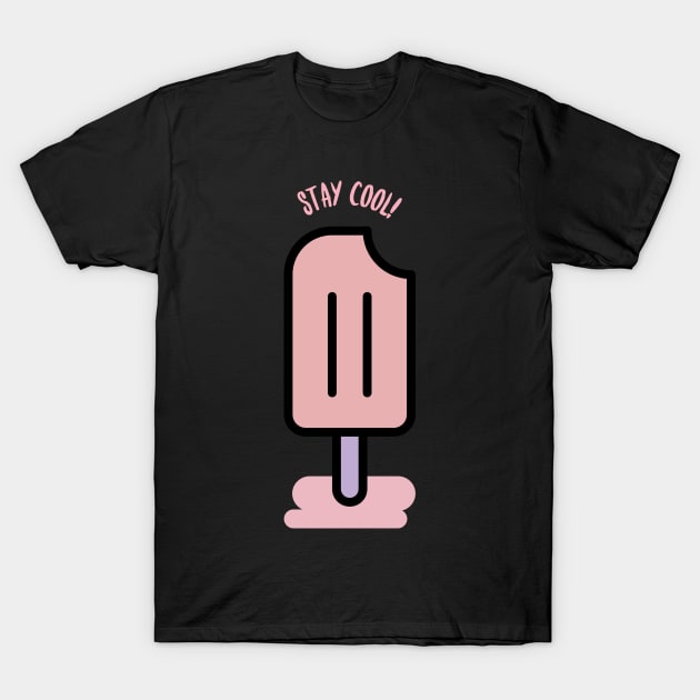 Stay cool pink popsicle T-Shirt by InkyArt